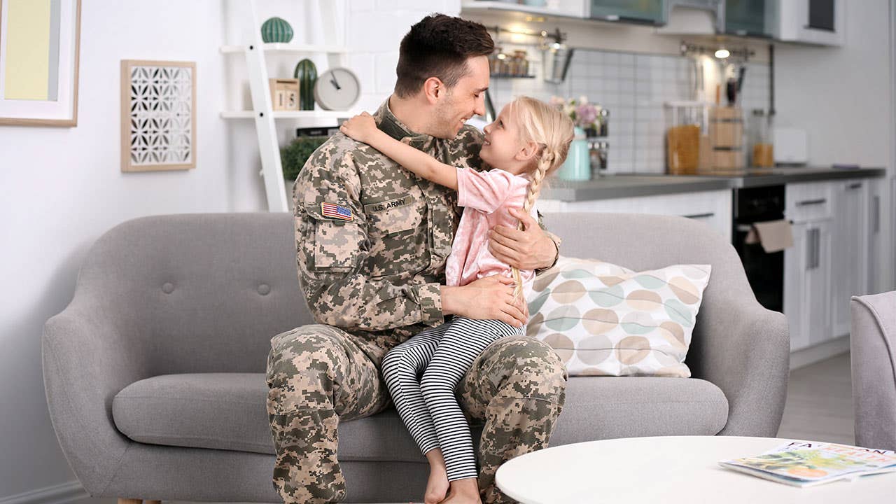 Military Father and daughter