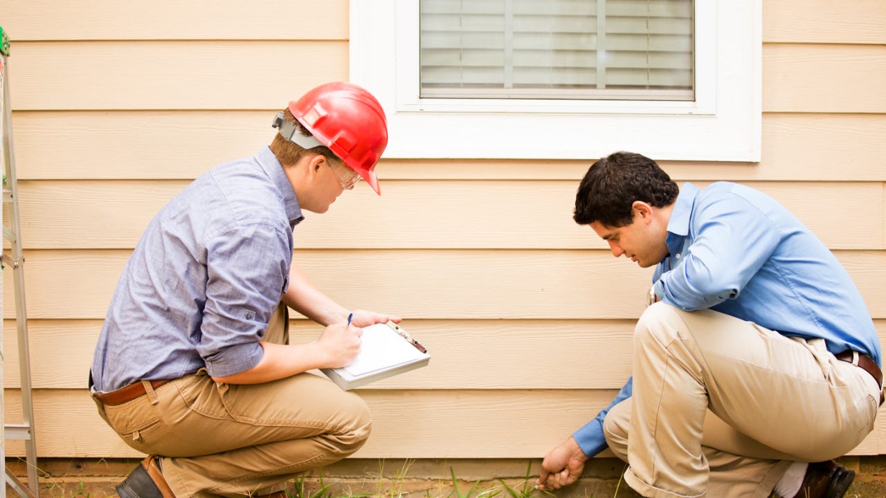 Inspecting a home's foundation