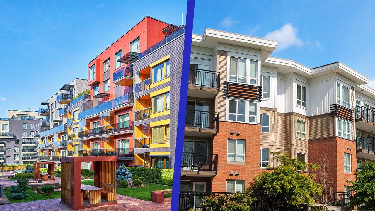 A side-by-side comparison of apartments and condos.