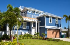 A sunny, two-story Florida beach home