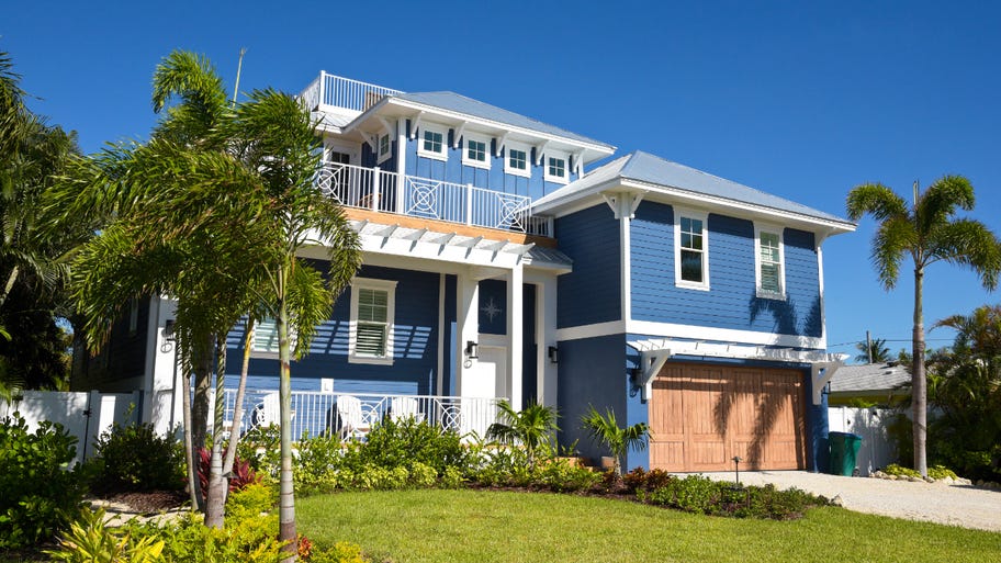 A suy, two-story Florida beach home