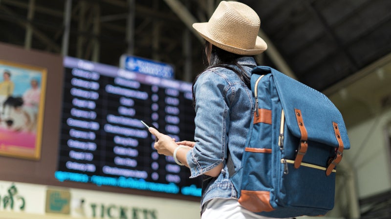 Woman in airport