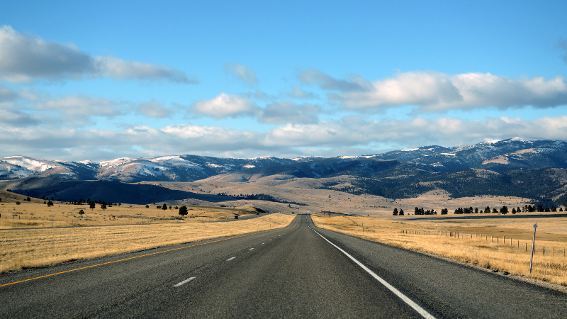 road in helena, montana
