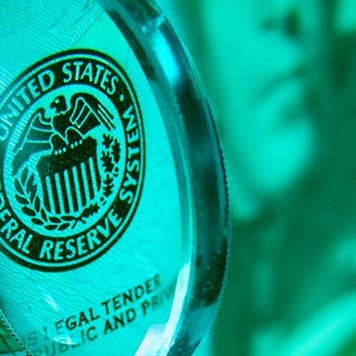 A logo of the Federal Reserve