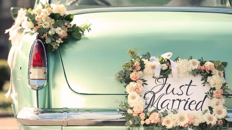 A wedding car