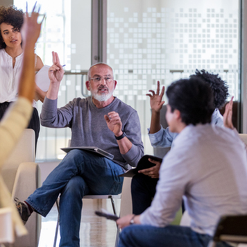 Group of adults talking