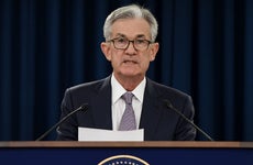 Federal Reserve Chairman Jerome Powell speaks at Fed press conference