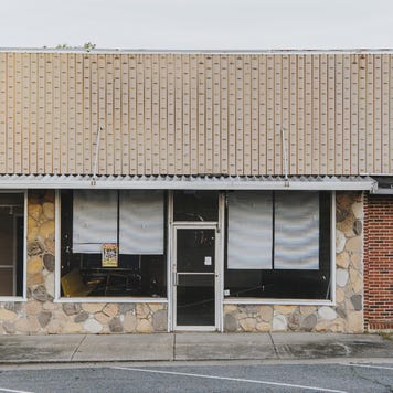 Vacant stores stand in Wickliffe, Kentucky