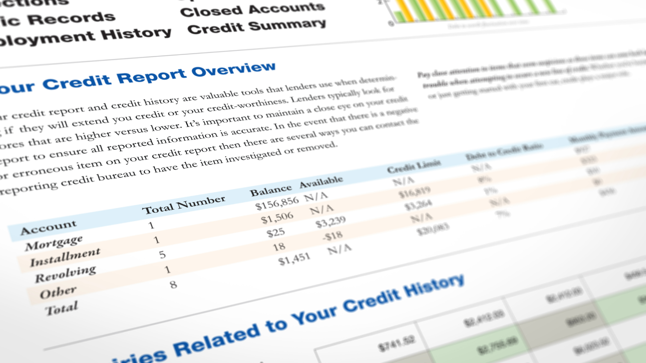 Image of credit report