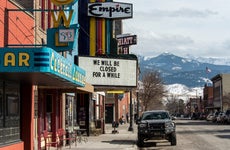 A usually busy Main Street in Livingston , Montana