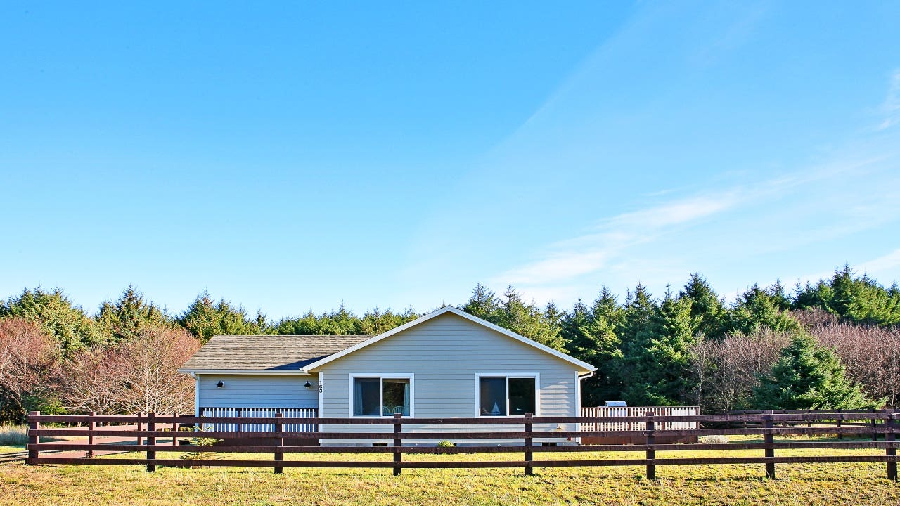 A house with a fenced-in yard