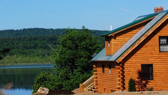A lake house cabin