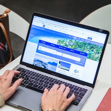 Person looking at computer