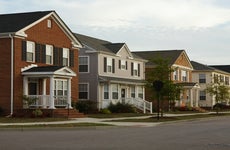 A group of homes in a neighborhood