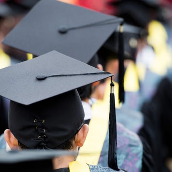 Students at a graduation