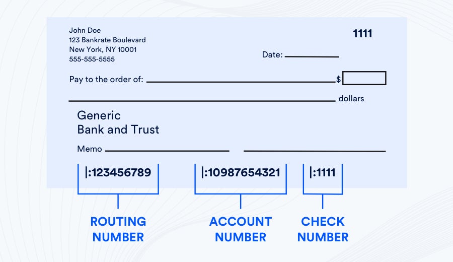 How do you know what your bank account number is Where Is The Account Number On A Check Bankrate