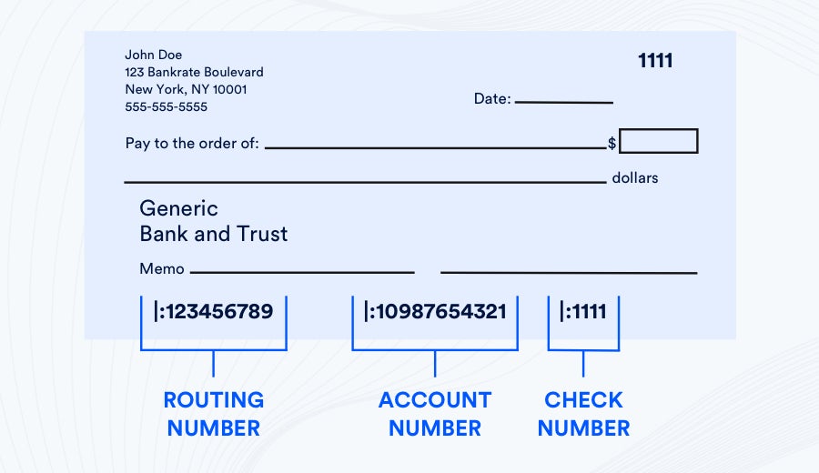 Where Is The Account Number On A Check? | Bankrate