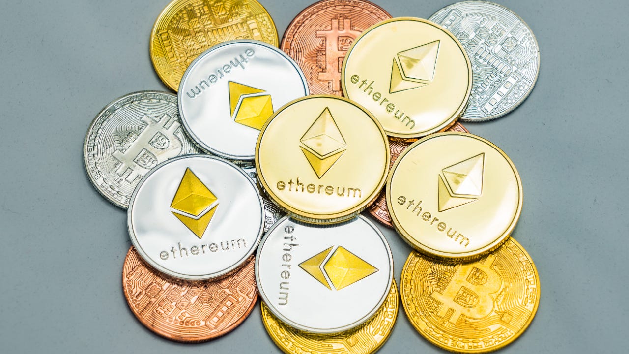 A picture of various cryptocurrencies