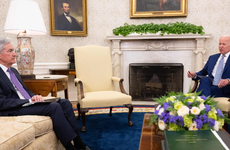 President Biden and Federal Reserve Chairman Jerome Powell sitting in the Oval Office