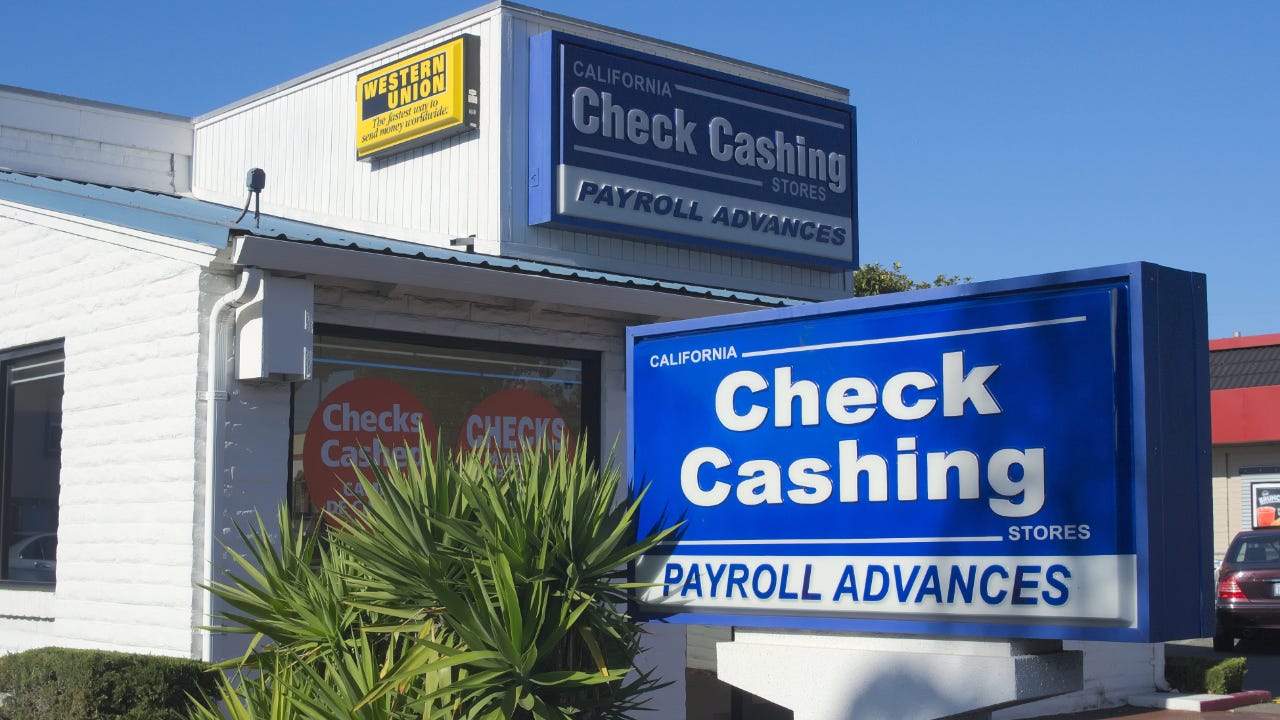 A check-cashing store.