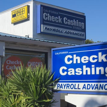 A check-cashing store.