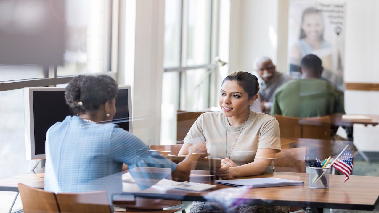 Women at bank