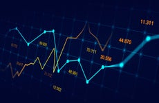A photo of a stock chart