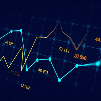 A photo of a stock chart