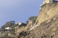 A home in Pacific Palisades, damaged in an earthquake