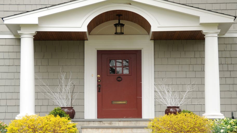 The front door of a home