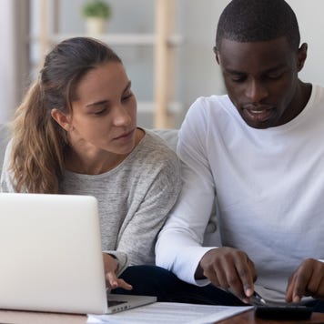 Homebuyers review mortgage loan information to make the best choice for them.