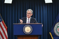 Federal Reserve Chairman Jerome Powell speaks at a press conference