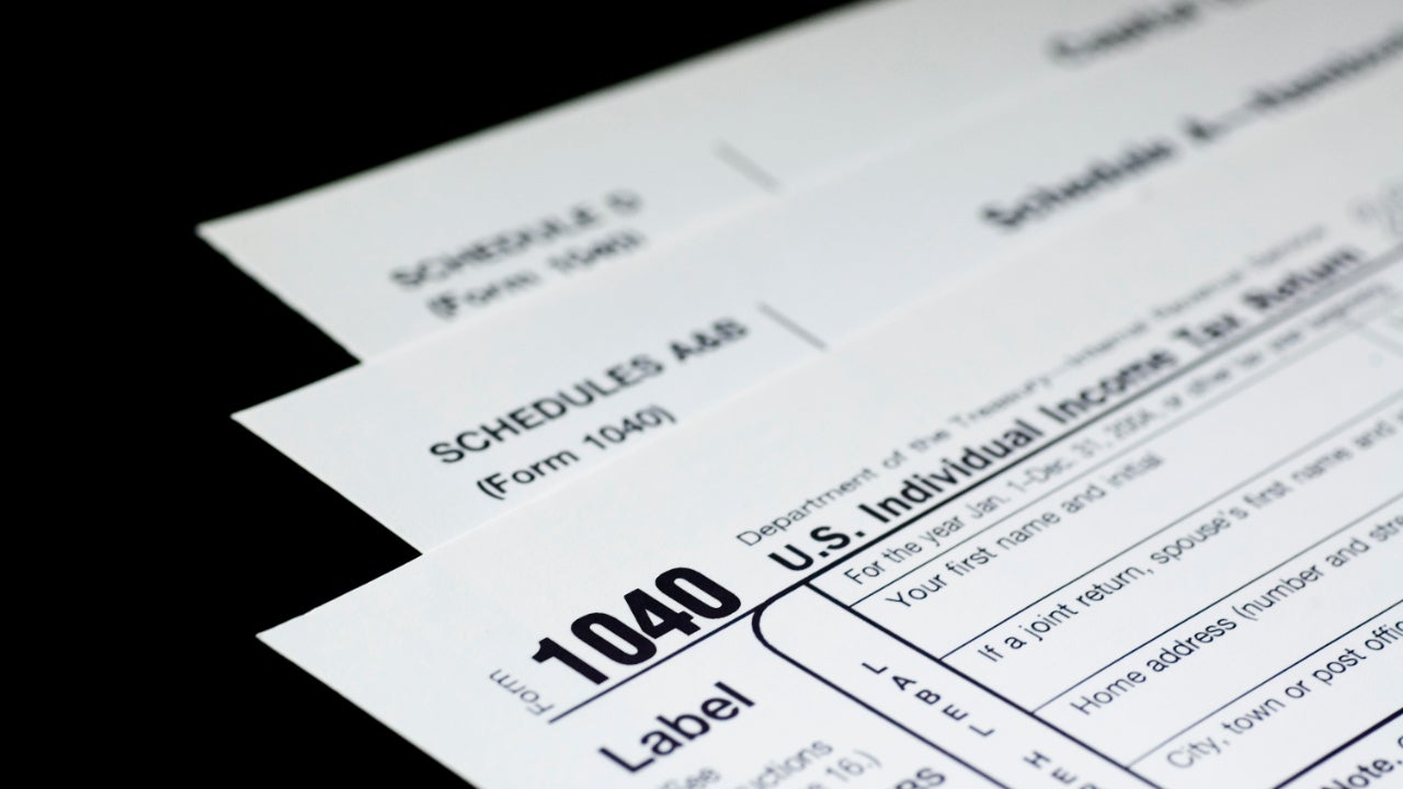 A photo of IRS Form 1040