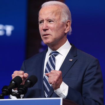 President-elect Joe Biden speaks at a Delaware address