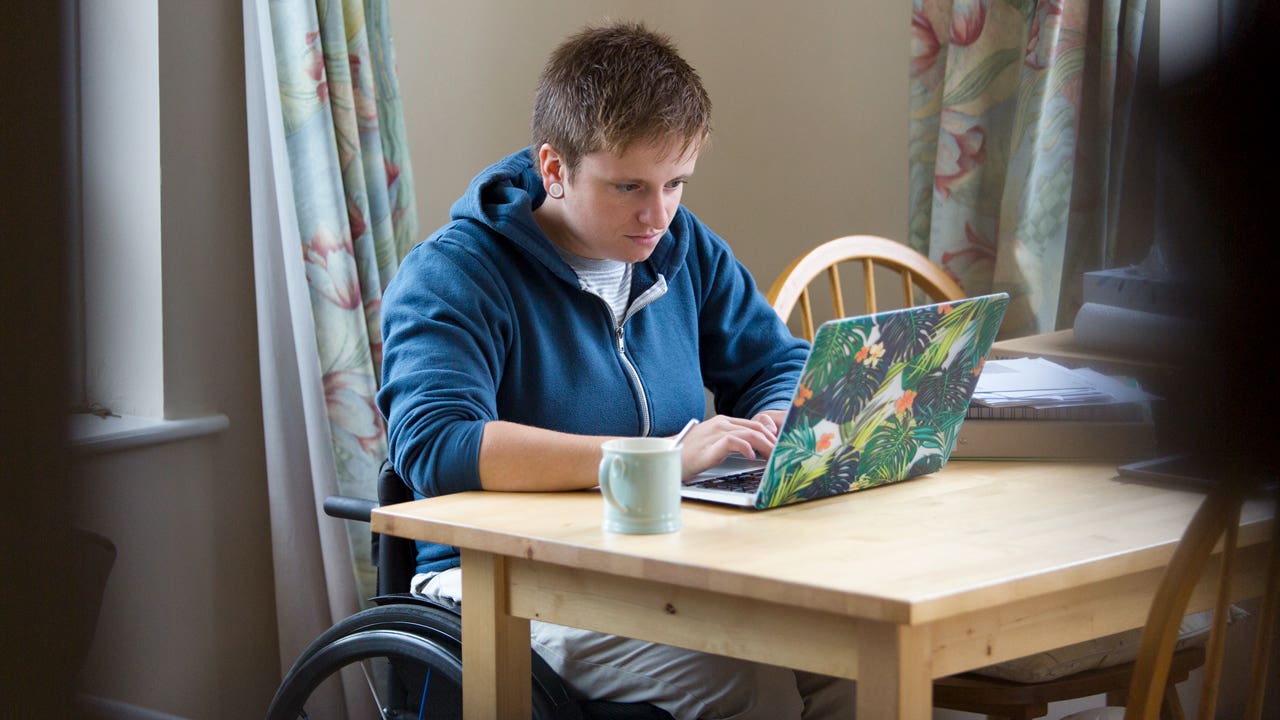 Person on laptop computer