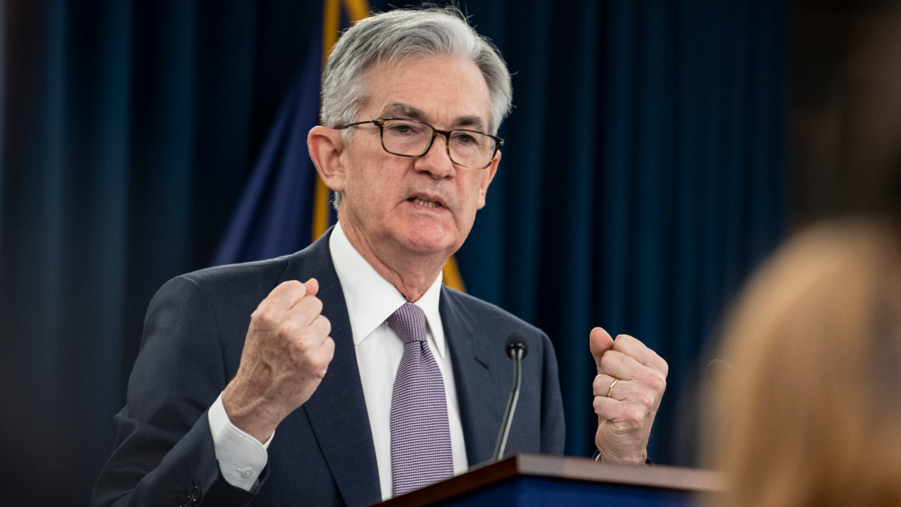 Federal Reserve Chairman Jerome Powell speaks at post-meeting press conference