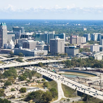 Shot of interstate outside of Tampa Bay.