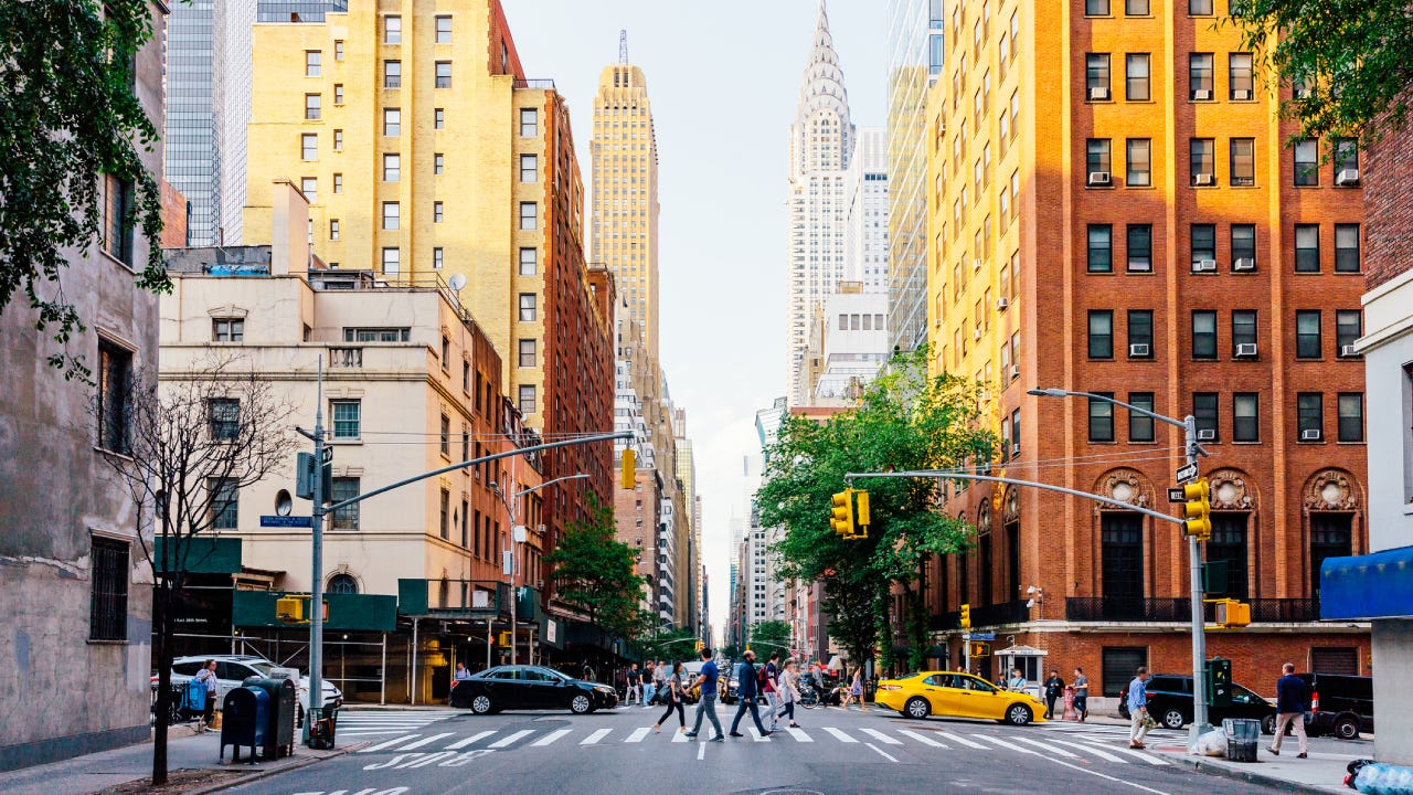 Streets of downtown New York City.