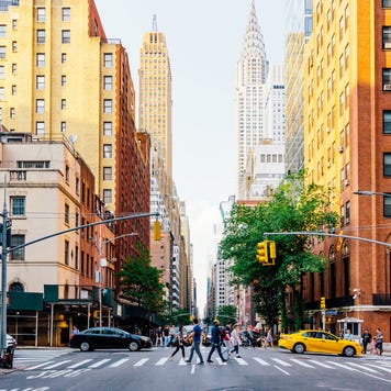 Streets of downtown New York City.