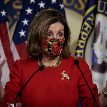 Hosue Speaker Nancy Pelosi speaks during a press conference on Capitol Hill