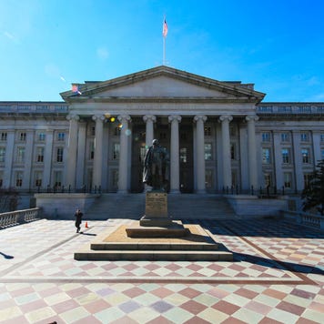 The Treasury building.