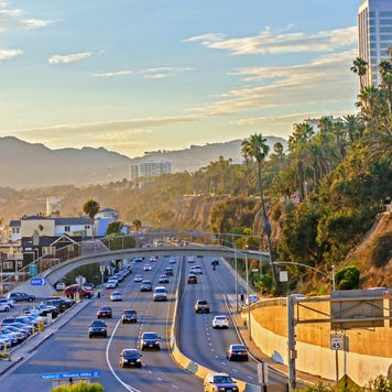 California traffic in San Diego.