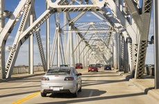 Traffic on Brent Spence Bridge of Kentucky.