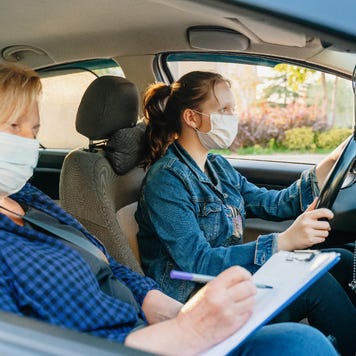 Teen Taking Driver Test