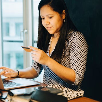 Person sitting at computer