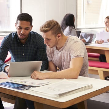 College students study together