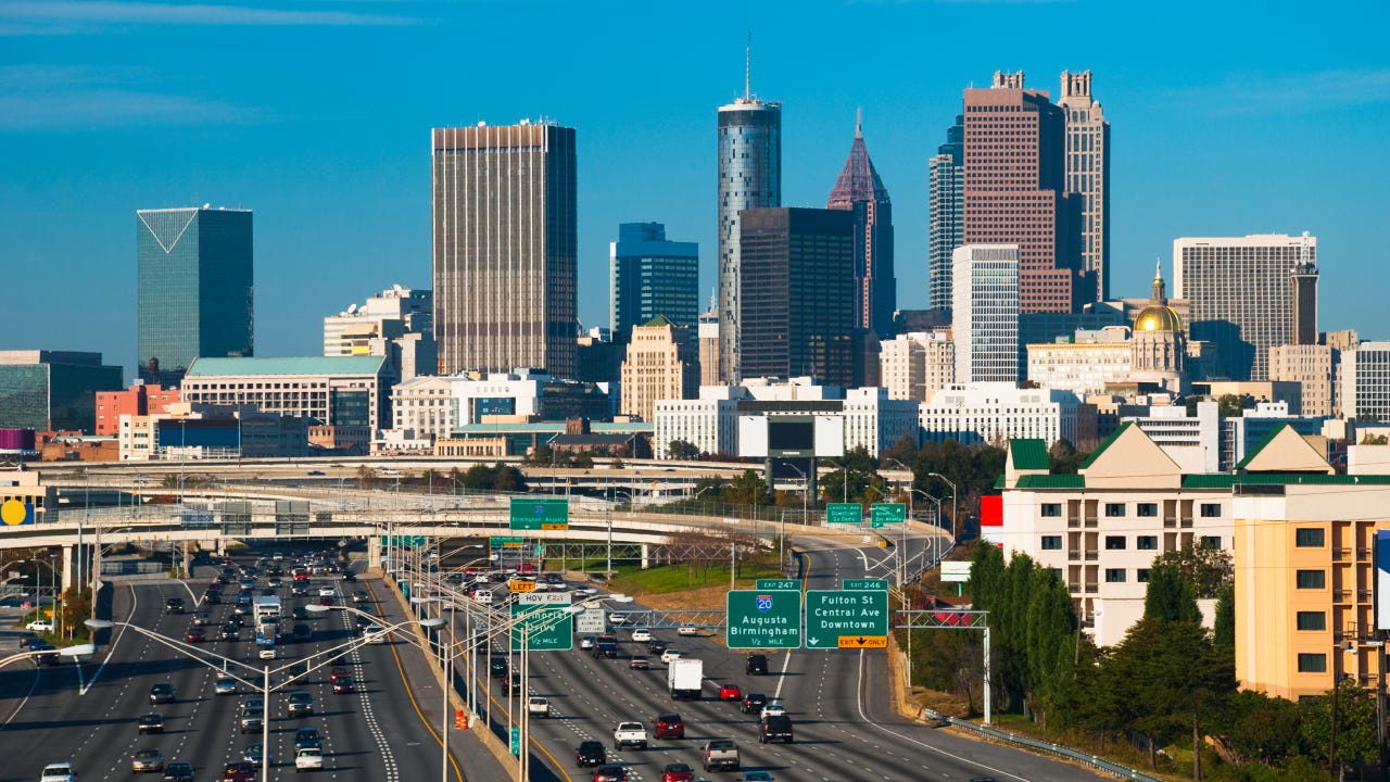 Busy interstate outside of Atlanta