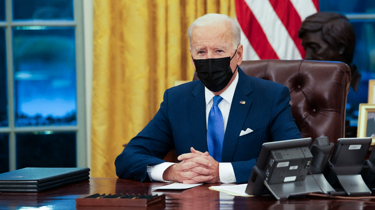 President Joe Biden in the Oval Office