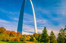 The Gateway Arch is surrounded by the Gateway Arch National Park