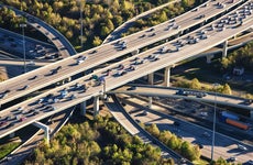 Houston Freeway Interchange Aerial